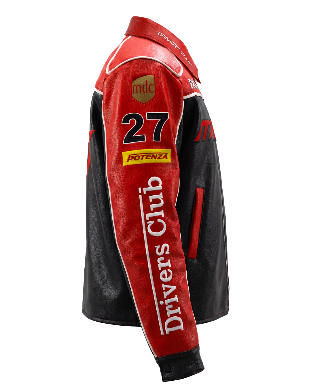 Midnight Drivers Club Leather Racing Jacket