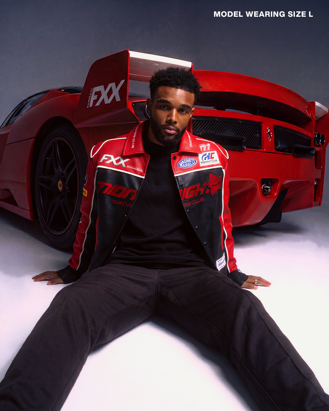 Midnight Drivers Club Leather Racing Jacket