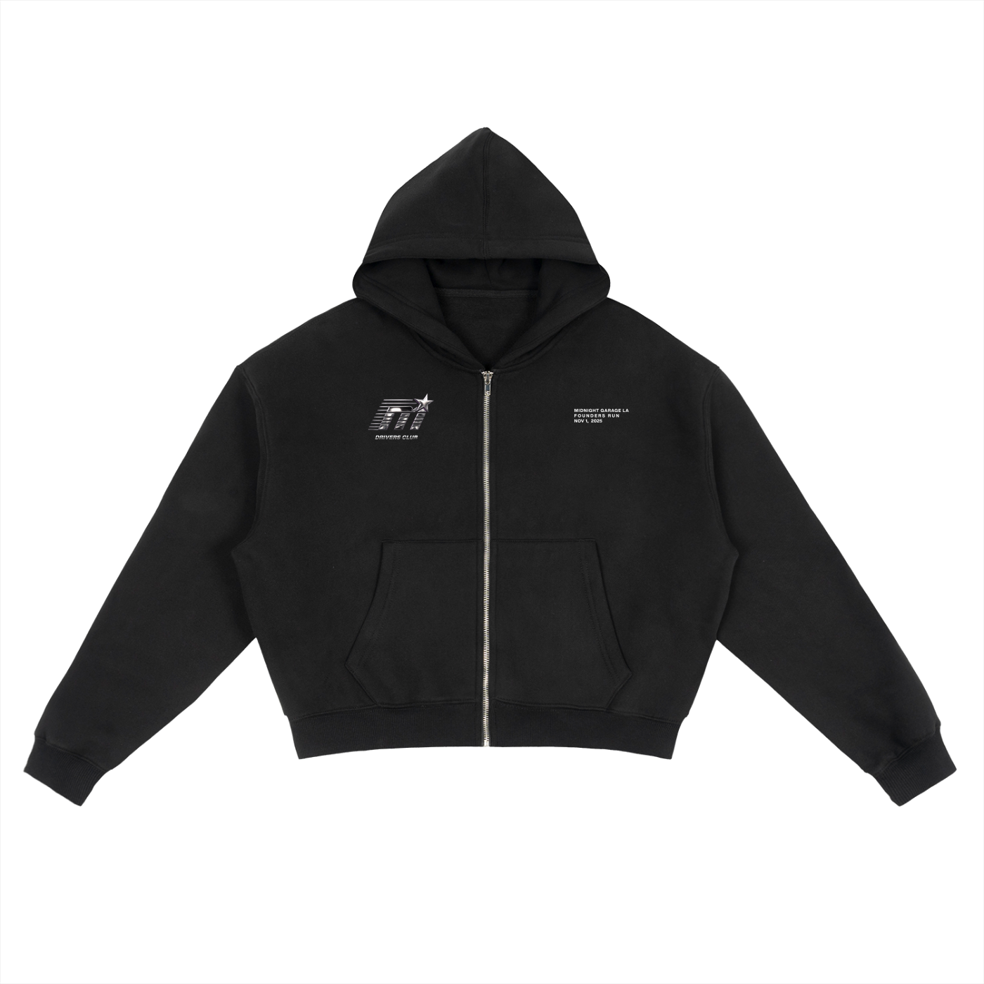 Fleece Zip-Up Boxy Hoodie