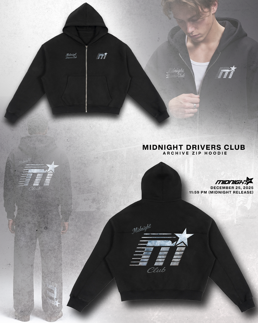 AAH Midnight Club ジャケット Archive Zip Hoodie – MidnightSokudo