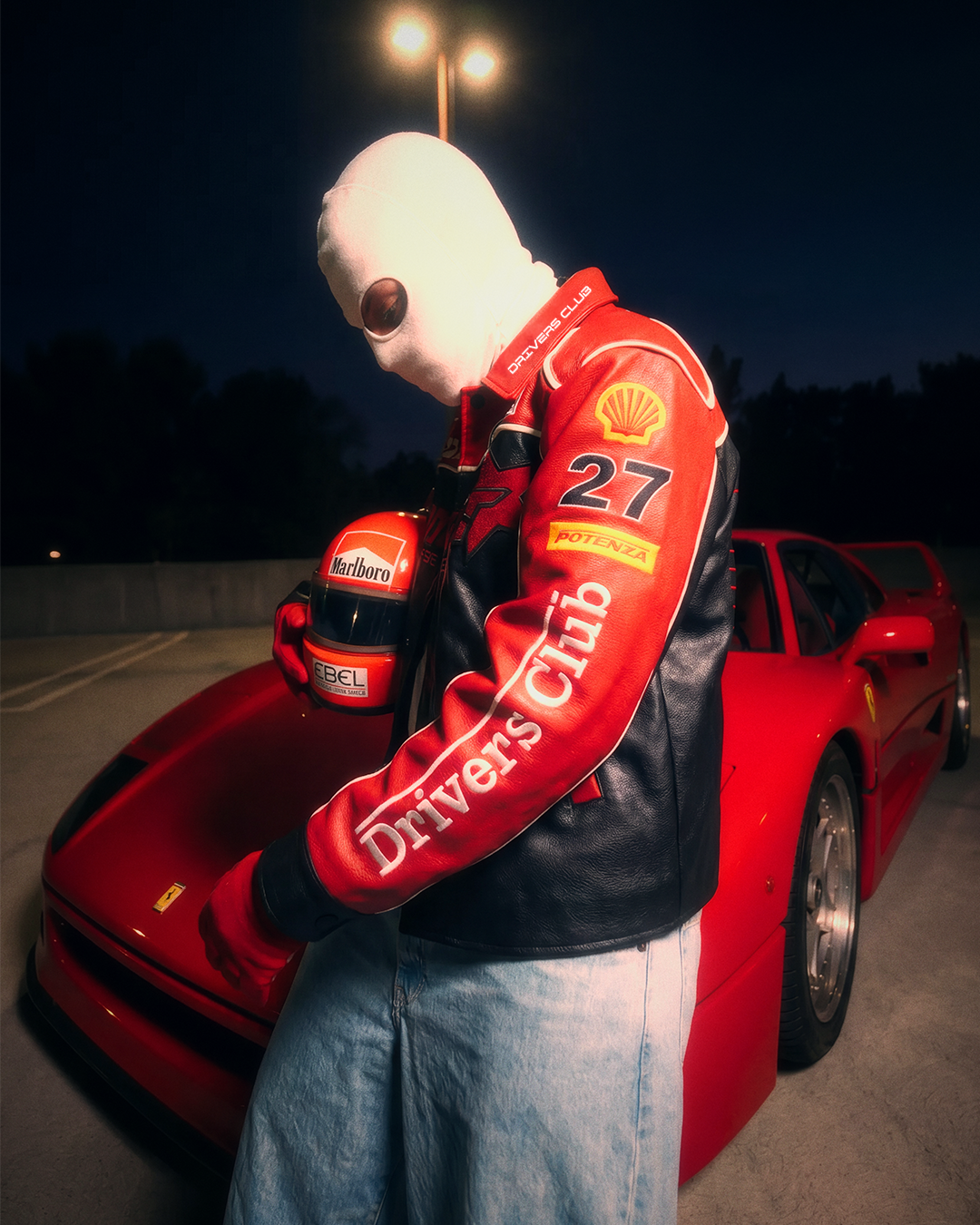 Midnight Drivers Club Leather Racing Jacket