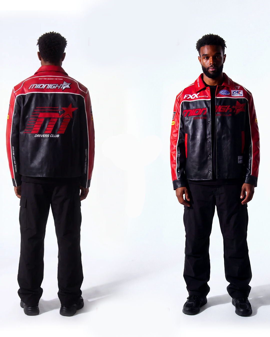 Midnight Drivers Club Leather Racing Jacket